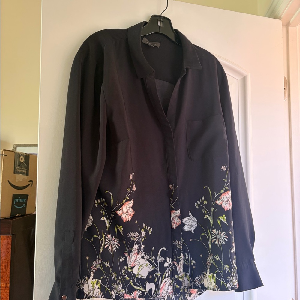 The Limited Black Button-Up Blouse